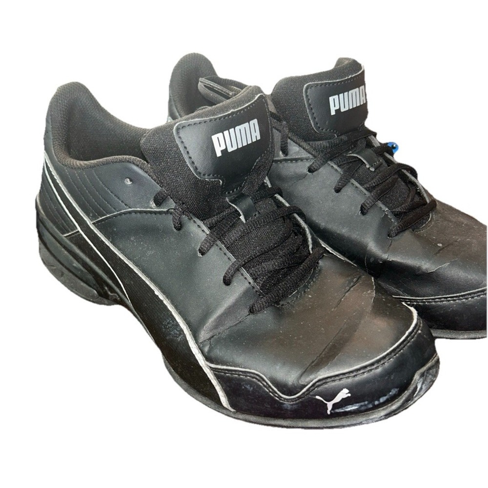 Puma Super Levitate Black Sneakers With White‎ Stitching Size 11.5
